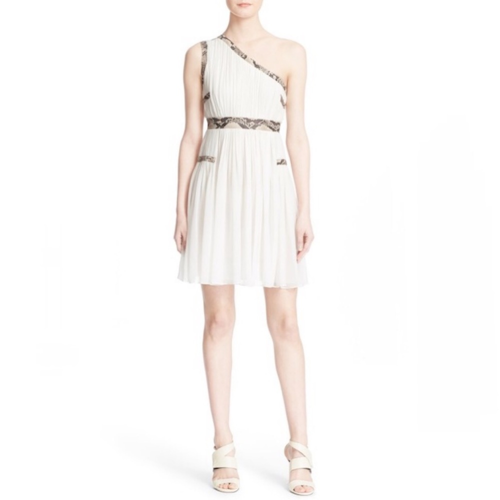 NWT Diane Von Furstenberg One Shoulder Silk Dress